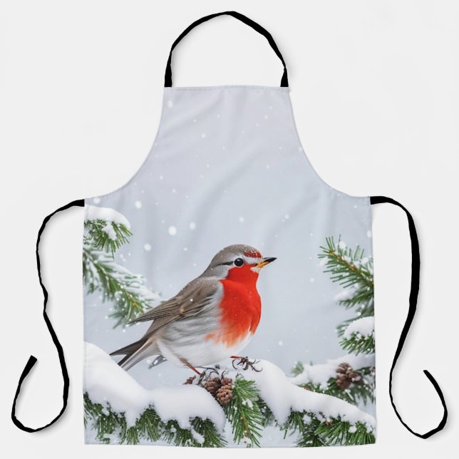 Red Robin Holiday Christmas Apron (Front)