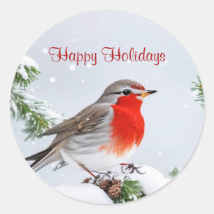 Red Robin Holiday Christmas Sticker