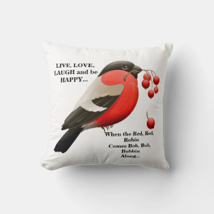 Red Robin Song Accent Pillow
