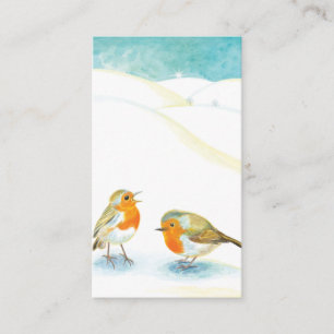 Red Robins in Winter Enclosure Card