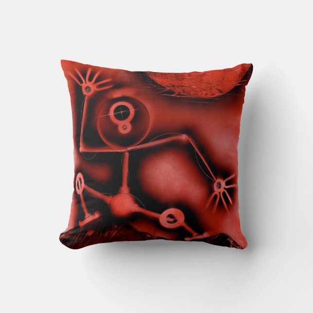 Red Robot Cushion (Front)