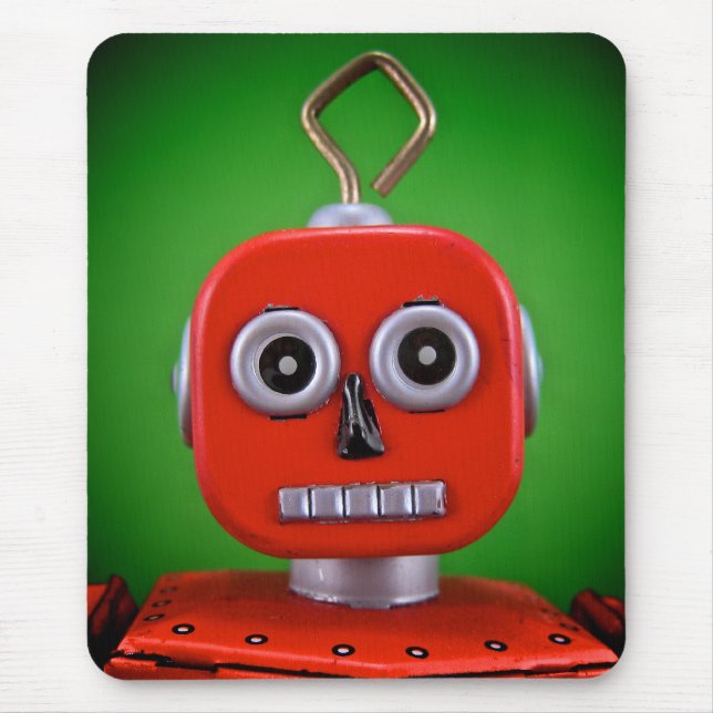 Red Robot Mousepad (Front)