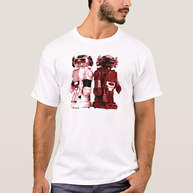 red robots t-shirt (Front)