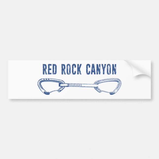 Red Rock Canyon Climbing Quickdraw Bumper Sticker (Front)