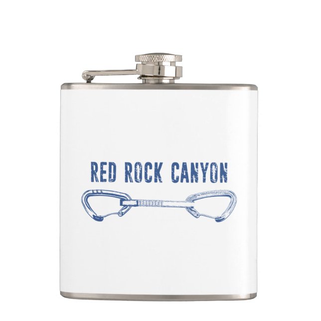 Red Rock Canyon Climbing Quickdraw Hip Flask (Front)