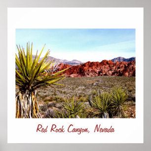 Red Rock Canyon, Las Vegas Desert Scenery Poster