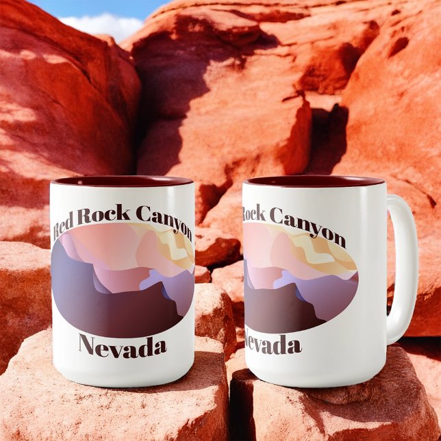 Red Rock Canyon, Nevada Two-Tone Coffee Mug (Creator Uploaded)