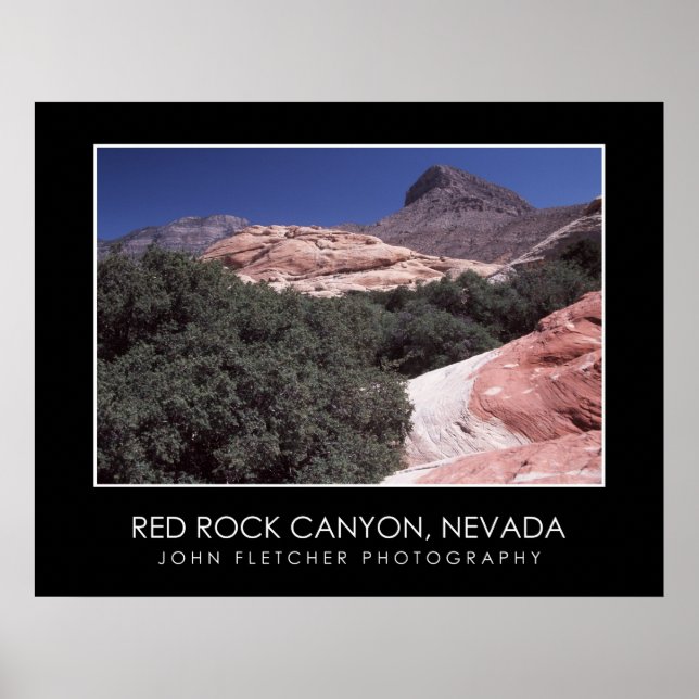 Red Rock Canyon Poster w/ Borders (Front)