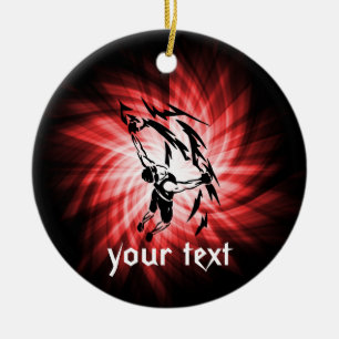 Red Rock Climbing Ceramic Ornament