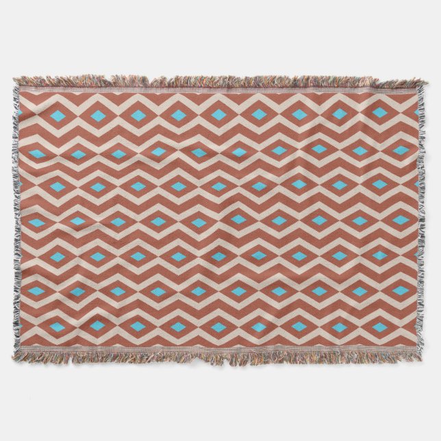 Red Rock Diamond Zigzag Throw Blanket (Front)