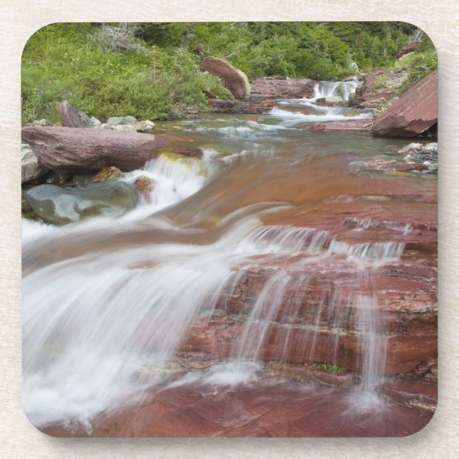 Red rock in Baring Creek in Glacier National Coaster (Front)