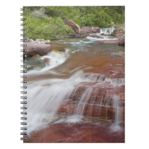 Red rock in Baring Creek in Glacier National Notebook