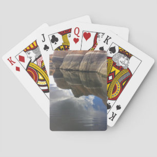Red Rock Lake Water Reflection Photo Landscape Playing Cards