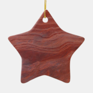 Red Rock Layer Study Ceramic Tree Decoration