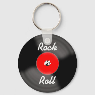 Red Rock N Roll Record Keychain 