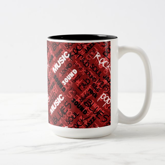 Red Rock Pop R & B Music Text Mug (Right)