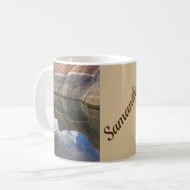 Red Rock Reflection Photo Prescott Arizona Lake Coffee Mug (Front Left)