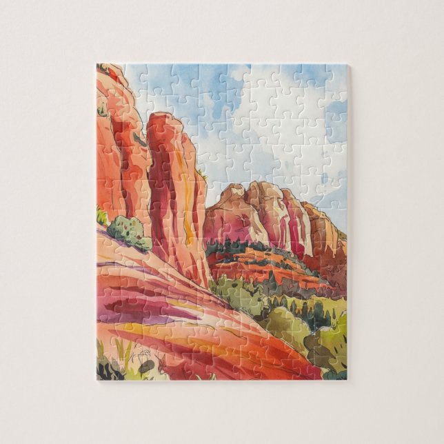 Red Rock, Sedona, Arizona, Modern art Jigsaw Puzzle (Vertical)