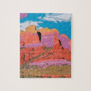 Red Rock, Sedona, Arizona, Modern art Jigsaw Puzzle