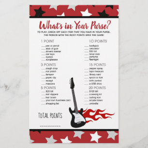 Red Rock Star Rock a Bye What's in Your Purse Game