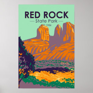 Red Rock State Park Arizona Vintage Poster
