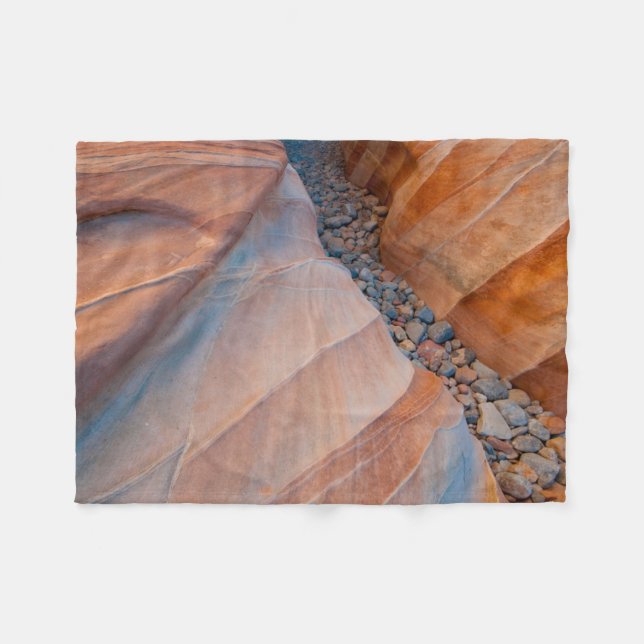 Red Rock Valley of Fire State Park Nevada Fleece Blanket (Front (Horizontal))