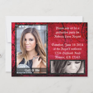 Red Rocker Photo Overlay Invitation