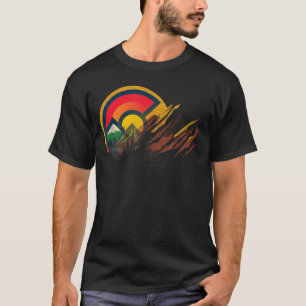 Red Rocks Amphitheater Colorado State Flag friends T-Shirt