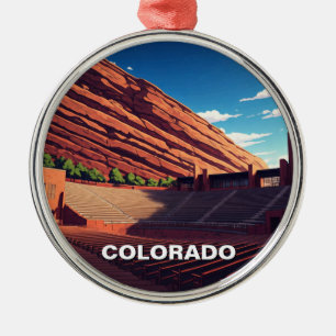 Red Rocks Amphitheatre Colorado Metal Ornament