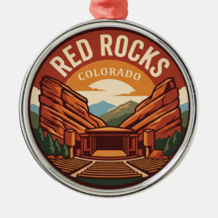 Red Rocks Amphitheatre Colorado Metal Ornament