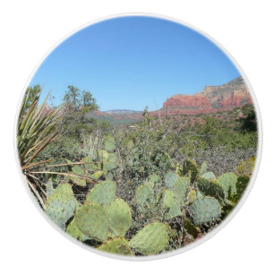 Red Rocks and Cacti I Ceramic Knob
