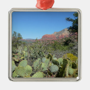 Red Rocks and Cacti I Metal Tree Decoration