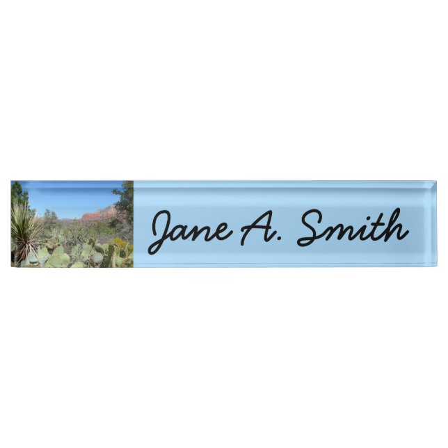Red Rocks and Cacti I Nameplate (Front)