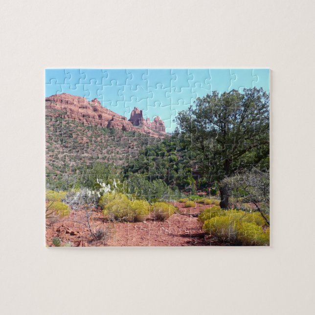 Red Rocks and Cacti II in Sedona Arizona Jigsaw Puzzle (Horizontal)