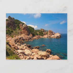 Red rocks at the coast of Sardinia Postcard
