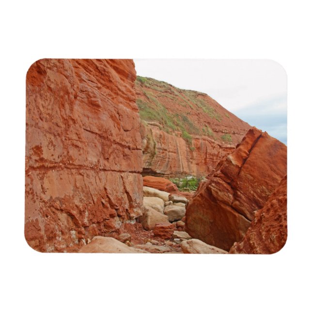Red rocks, Devon, England Magnet (Horizontal)