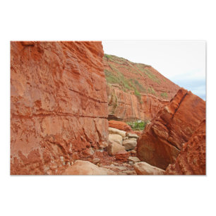 Red rocks, Devon, England Photo Print
