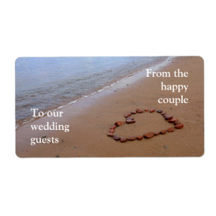 Red Rocks Heart on the Sandy Beach