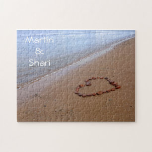 Red Rocks Heart on the Sandy Beach Jigsaw Puzzle