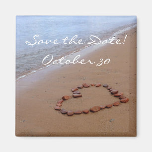 Red Rocks Heart on the Sandy Beach Magnet