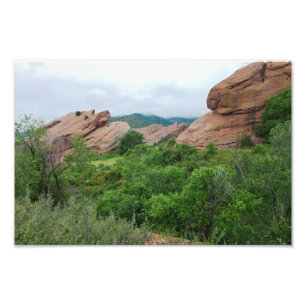 Red Rocks Ridge Mountains and Valley Photo Print