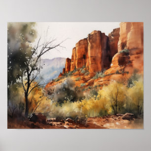 Red Rocks Sedona Arizona Art Print Poster