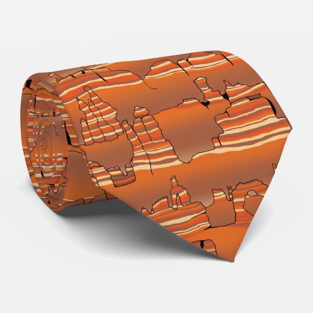 Red rocks tie (Rolled)