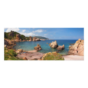 Red rocky coast of Sardinia photo print