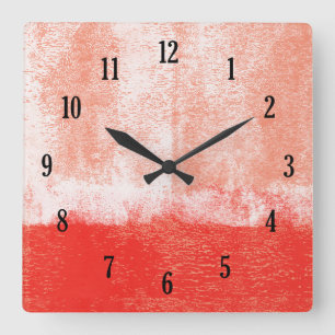 Red rolled paint clock