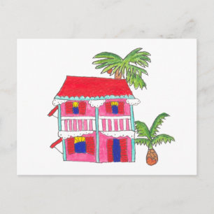 Red Roof House Postcard