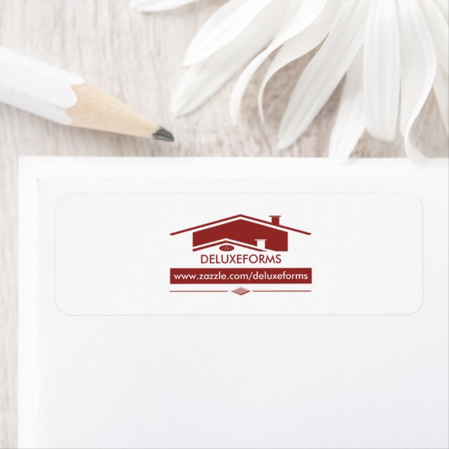Red Roof Return Address Label (Insitu)