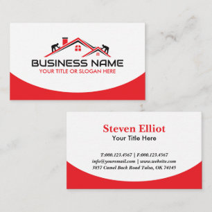 Red Roofers Professional Roofing Service Business  Card