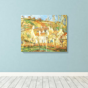 Red Roofs, Corner of a Village, Winter by Pissarro Canvas Print