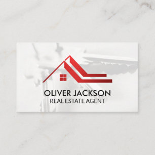 Red Rooftop Logo   House Keys Business Card
